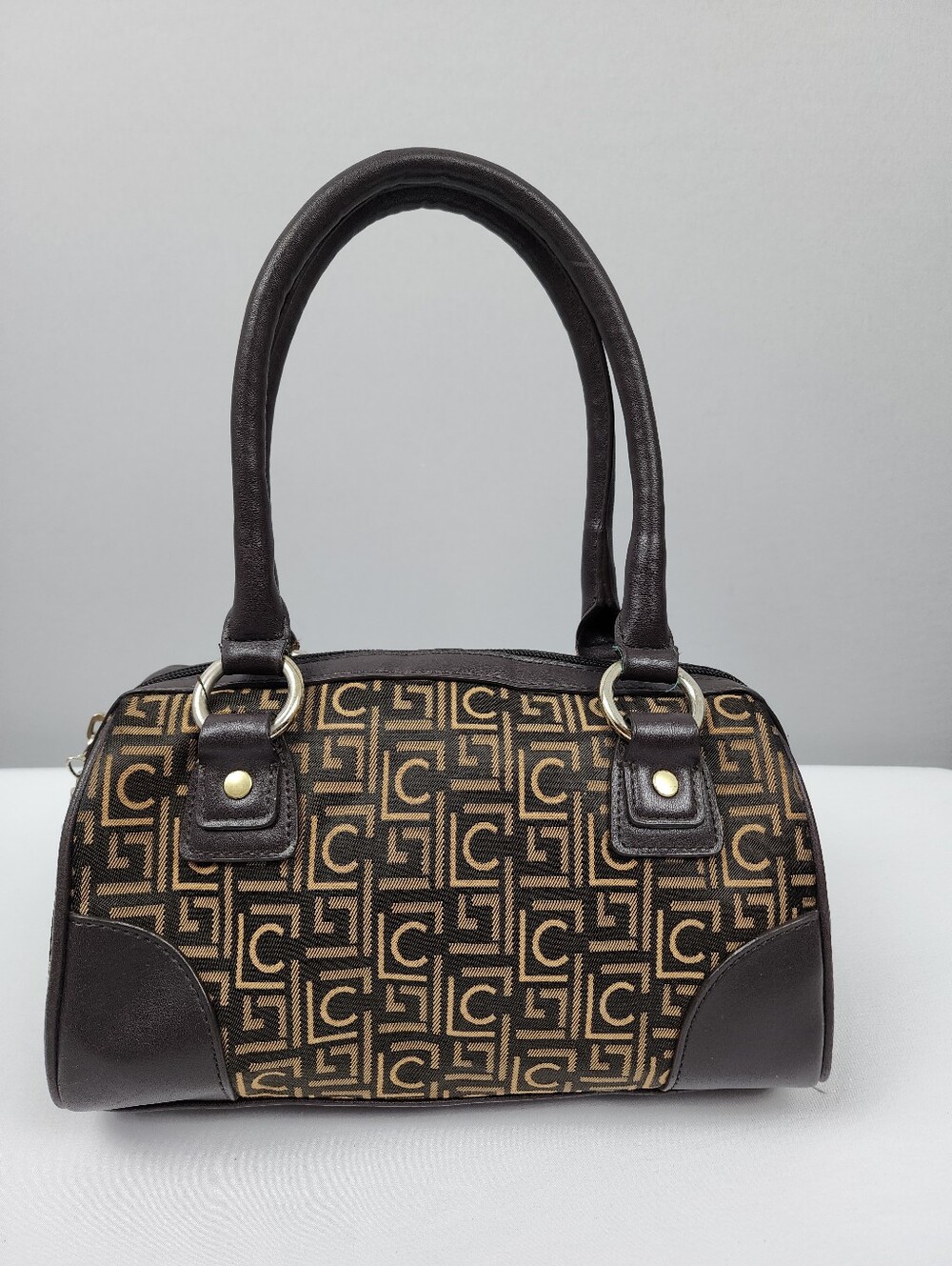 Liz Claiborne Bag - Designer-Style Brown Patterned Satchel Handbag